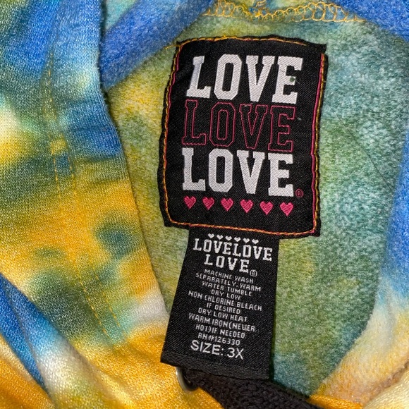 Cropped hoodie tie dye 3X - Picture 3 of 3